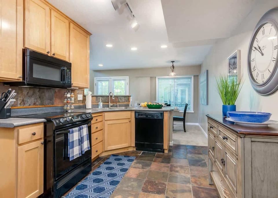 Gorgeous kitchen stocked with everything to enjoy meals