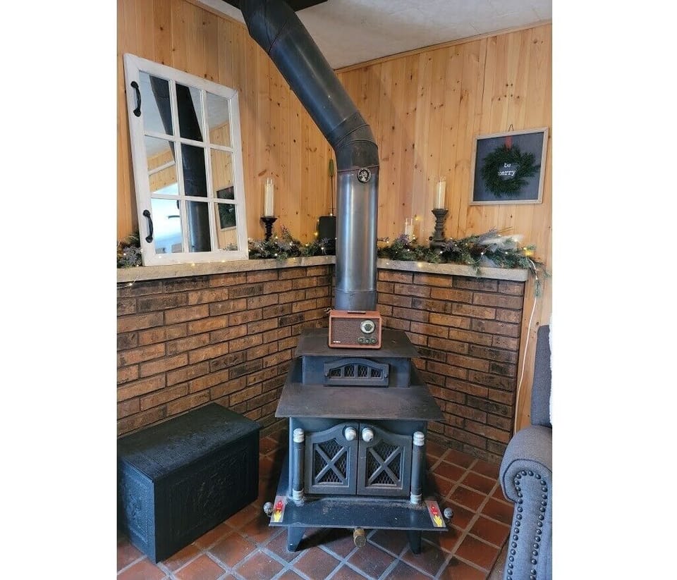 Cozy living room (sorry - wood burning stove not for guest use)