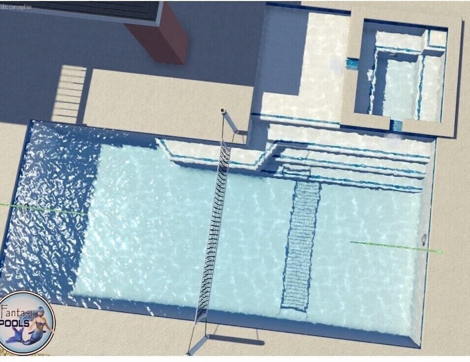 Digital Birds Eye mock up of pool