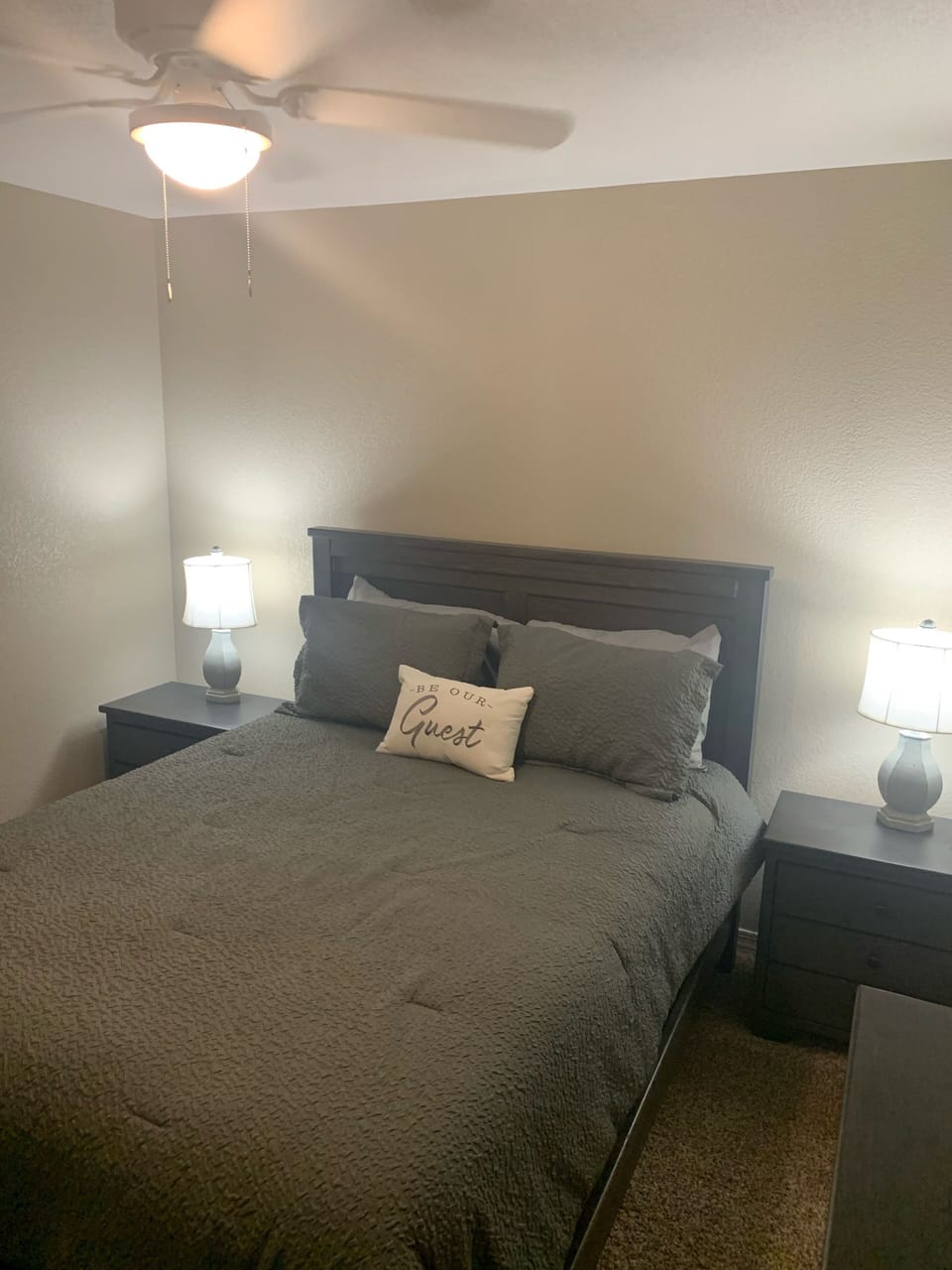 Guest bedroom — queen size bed