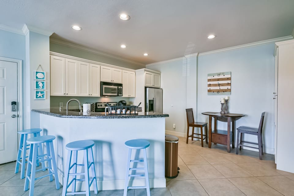 Kitchen and dining areas