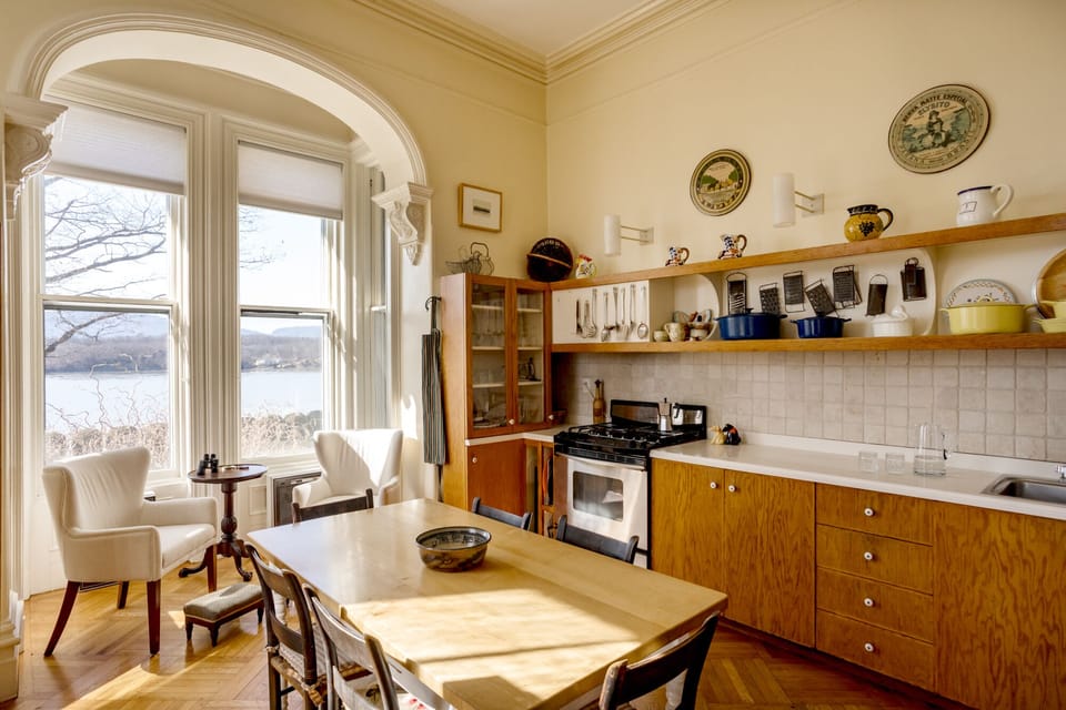 Kitchen facing west