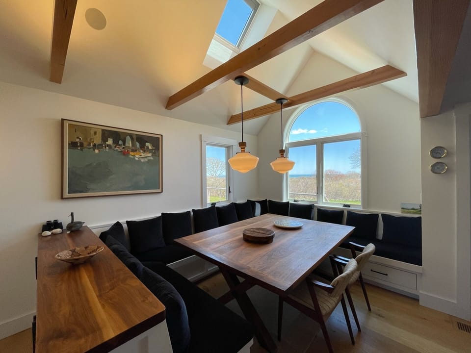 Amazing dining area with ocean views for dinner