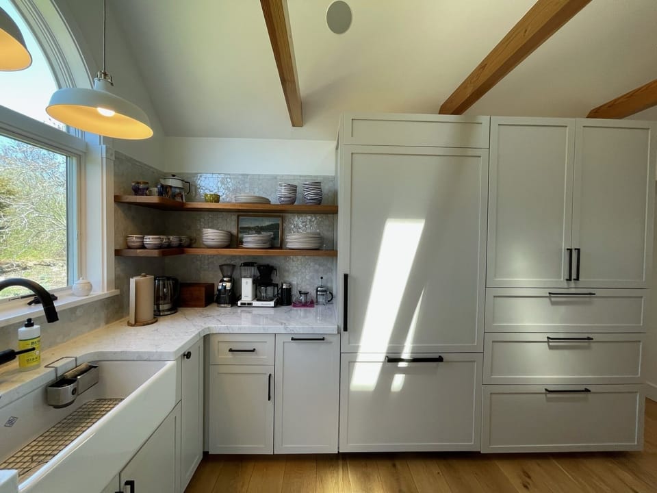 Plenty of pots, pans, dishes, utensils, and everything needed to enjoy meals