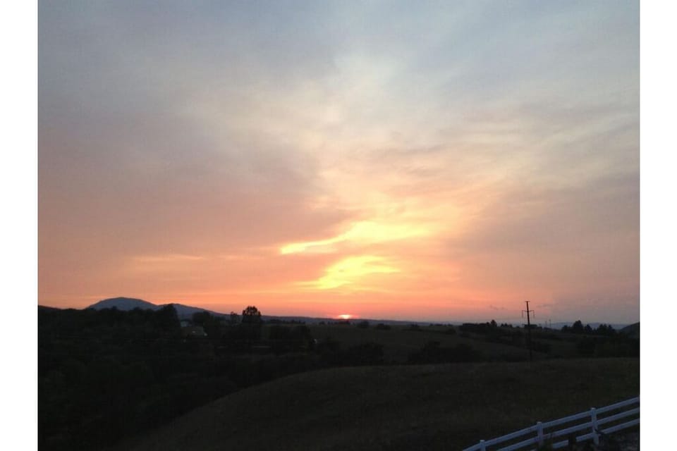 Sunsets off the back deck