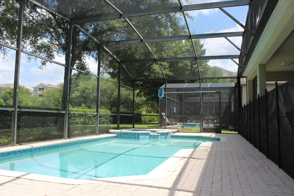 Private swimming pool and spa