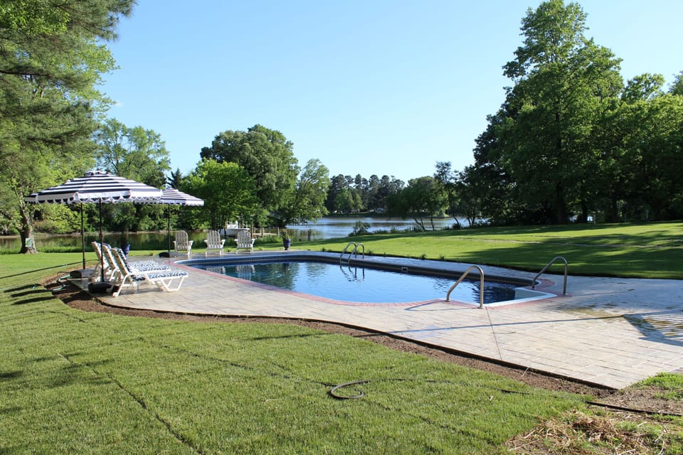 Renovated Pool Deck with Water Views