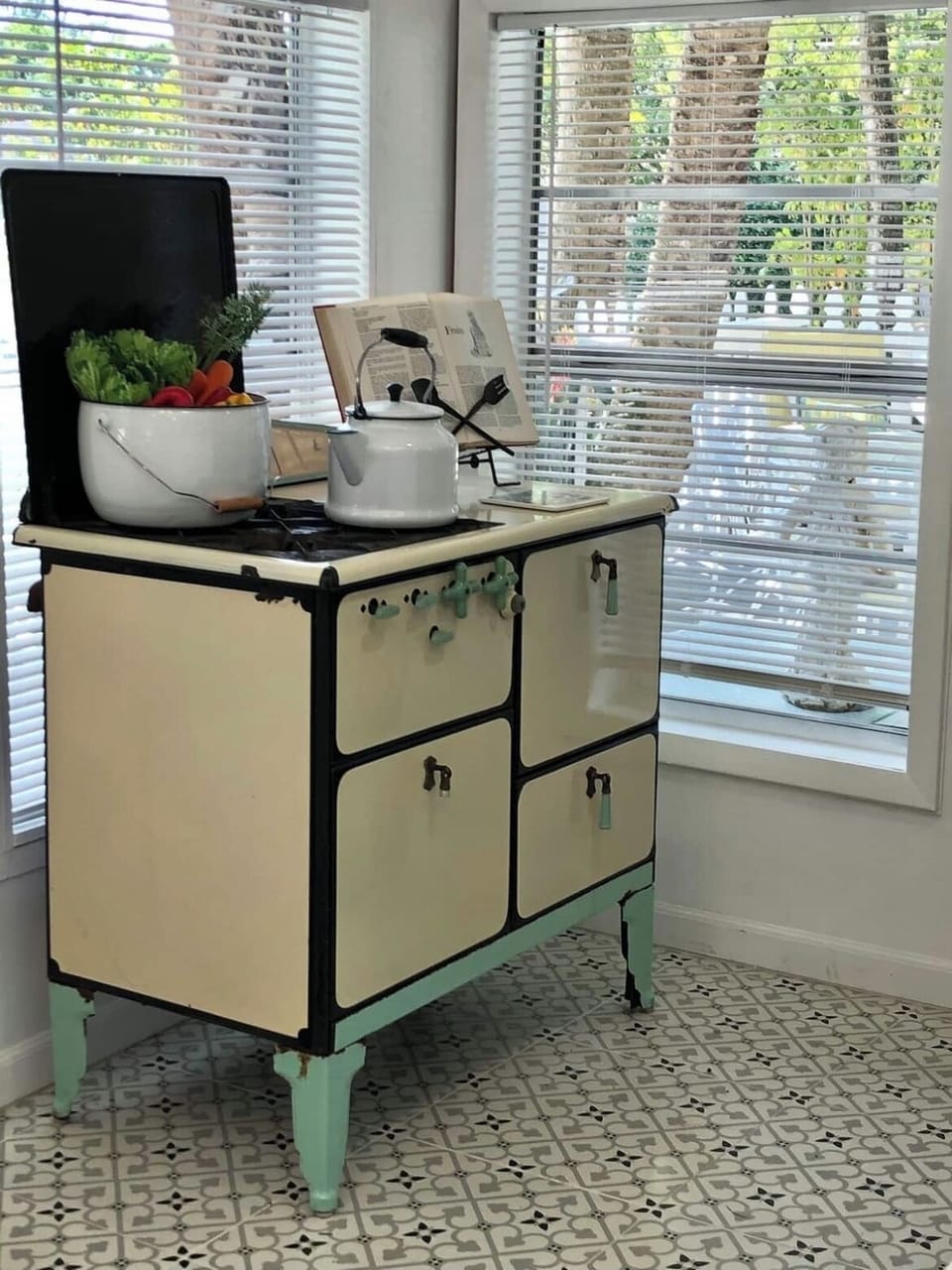 Vintage decor throughout