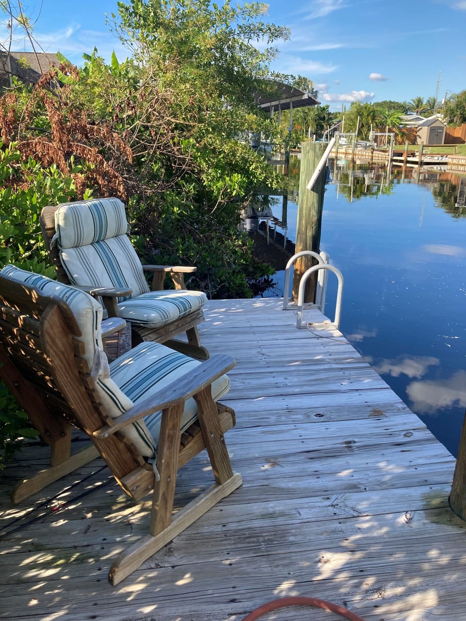 Deck with chairs for morning coffee!