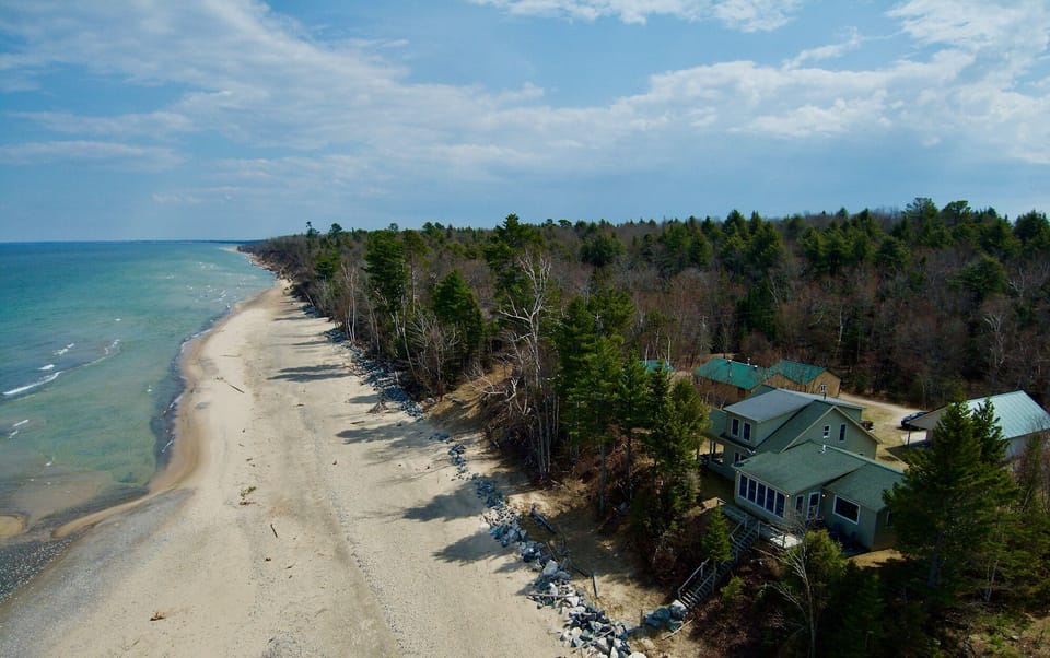 Miles of pristine beach to hike, surrounded by State land. 