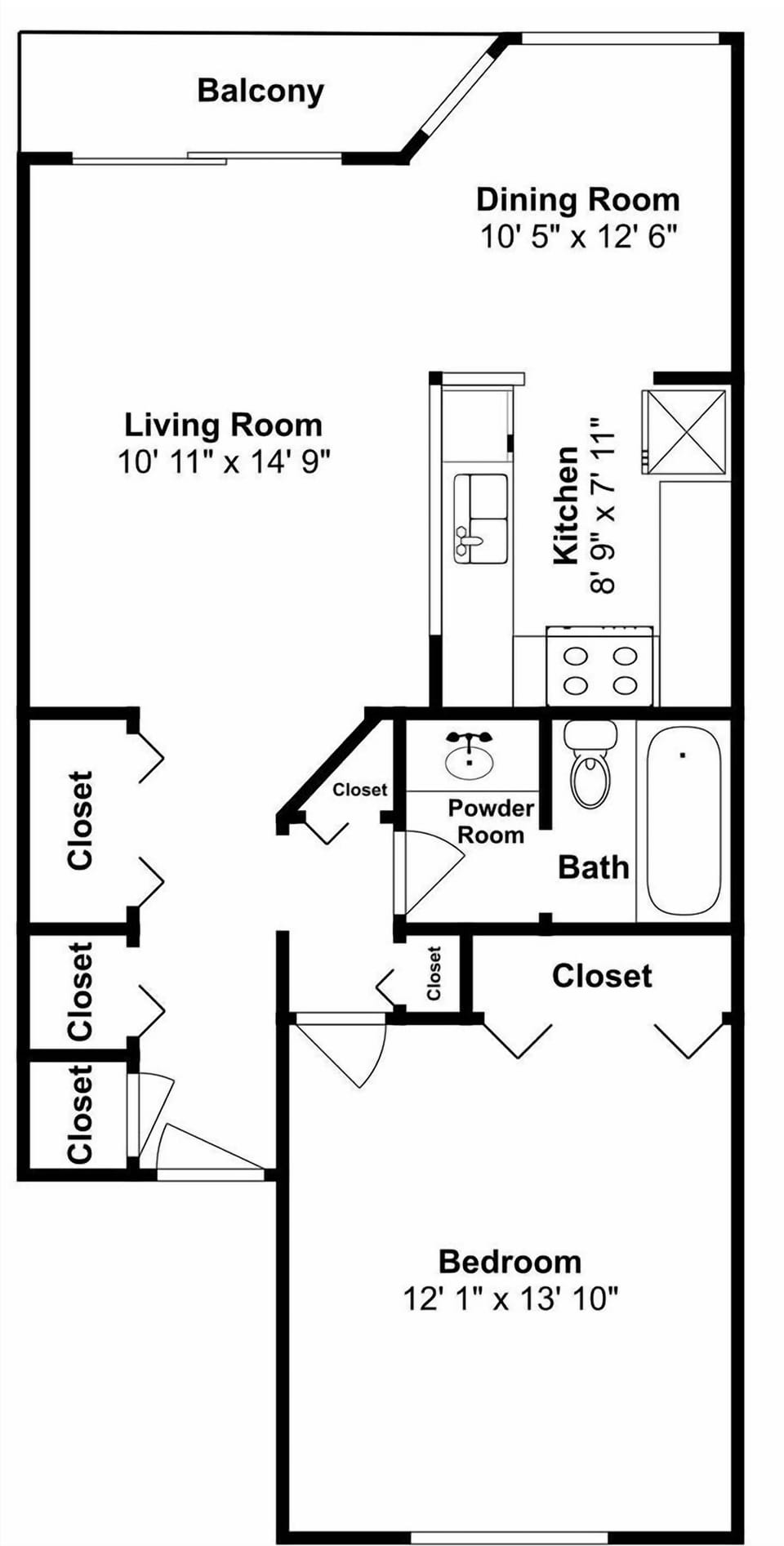 Gulf Winds #204 | Floor Plan