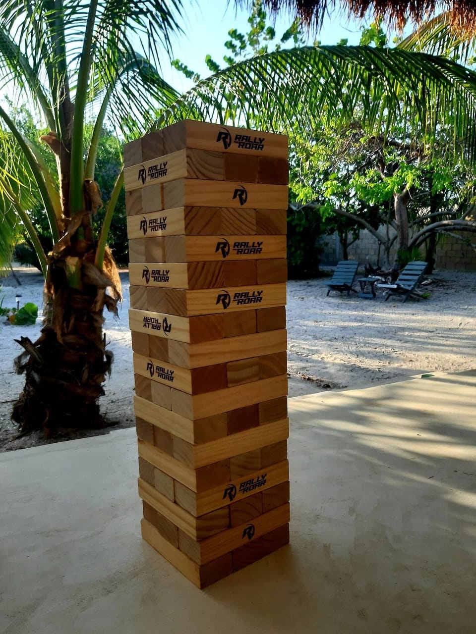 Test your skills with the Giant Jenga!