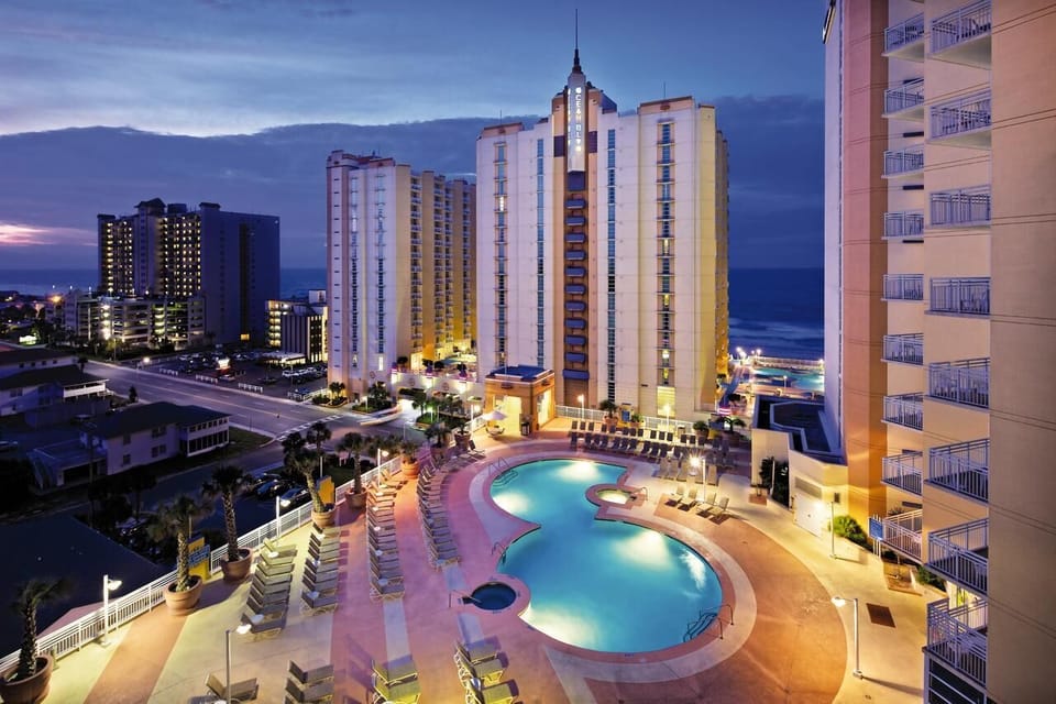 Outdoor view of resort.