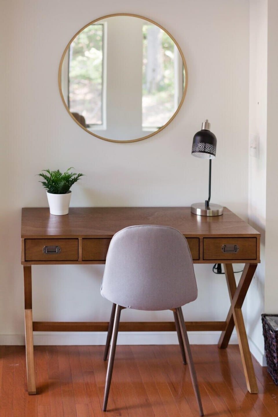 Primary bedroom, work from home space