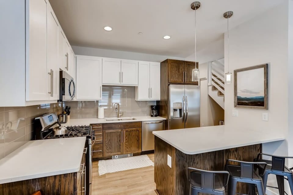 Fully stocked kitchen for home cooked meals!