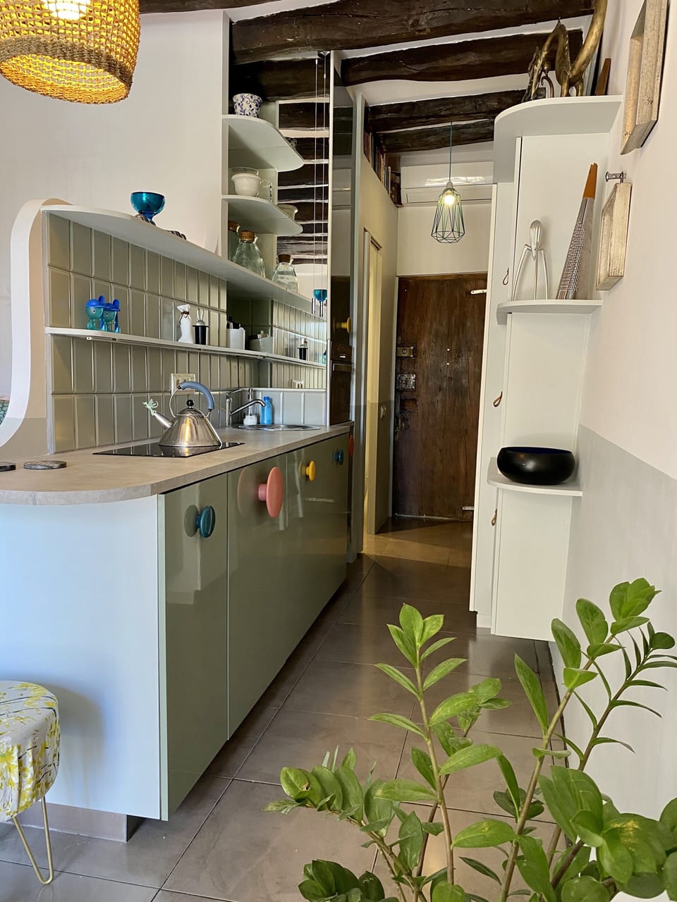 Fridge, cooker, hob, dishwasher 