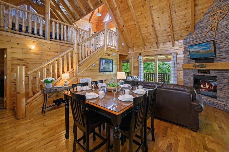 Open concept living and dining spaces for gathering and enjoying time together. 