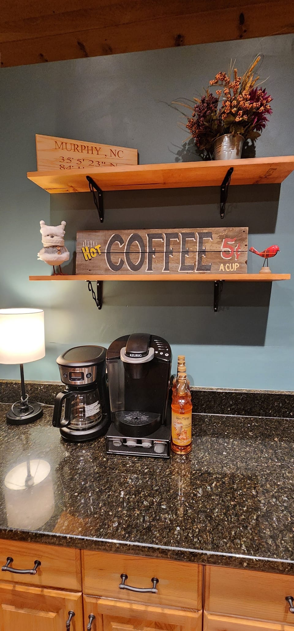 Coffee prep area