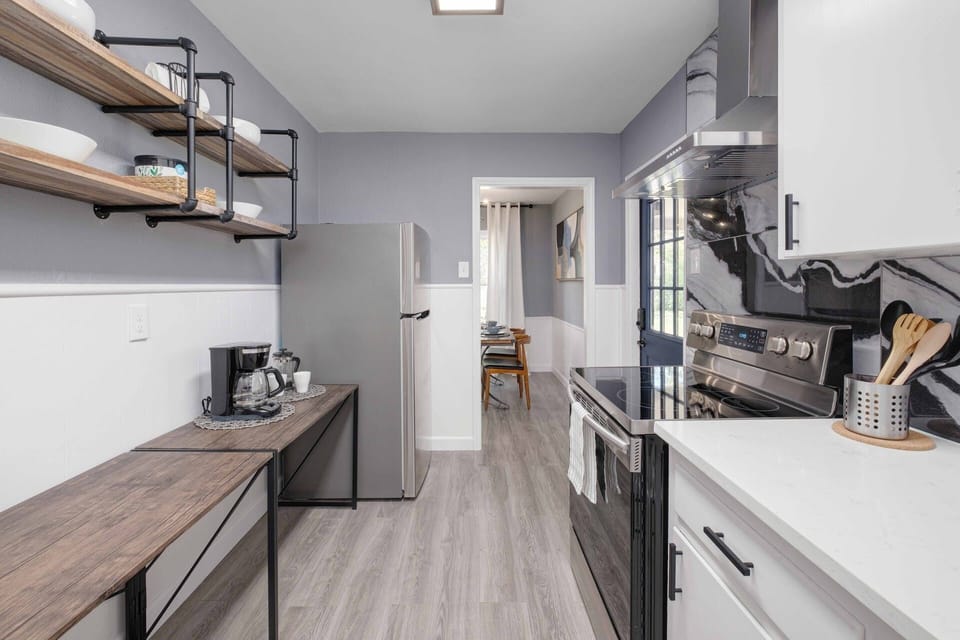 Stocked Kitchen with workstation 