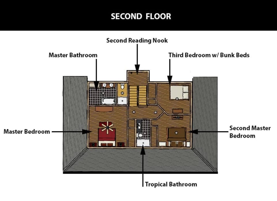 Second floor layout.