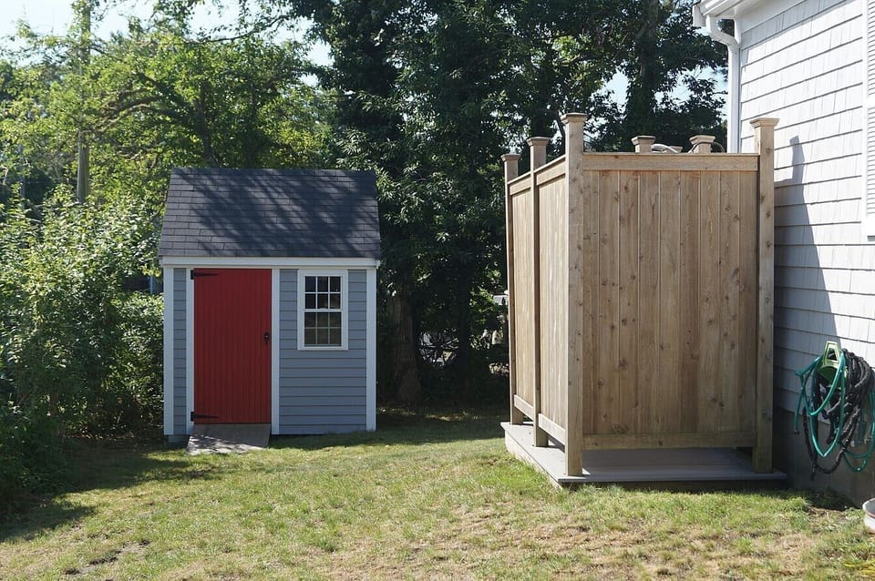 Shed for bikes and beach toys