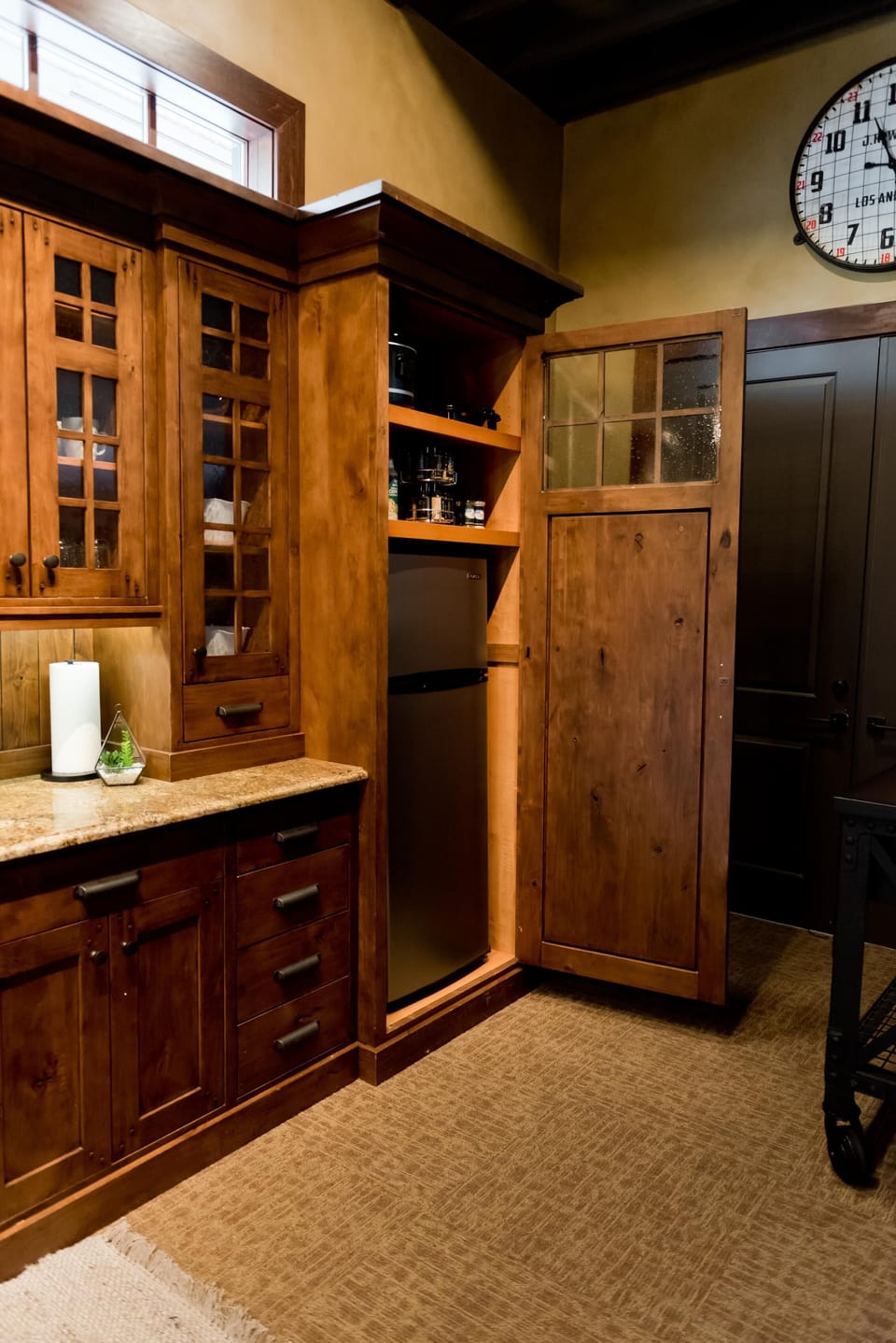 Medium Size Refrigerator, Oven/Microwave Combo, Induction Cook Top, Pots, Dishes, Utensils, basic Ingredients,