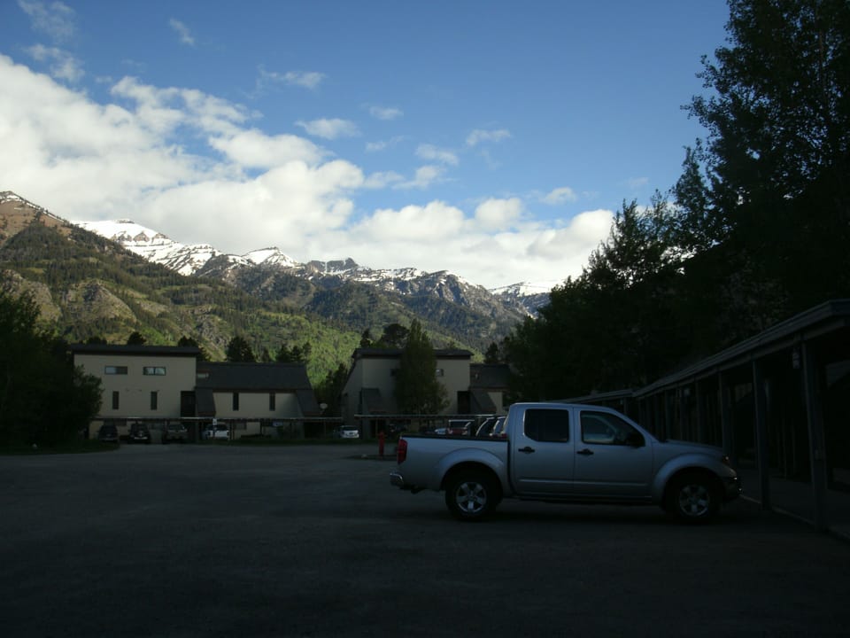 The view of the Tetons from the parking area
