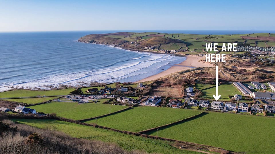 The position of Point View in Croyde.
'We Are Here' in this photo
