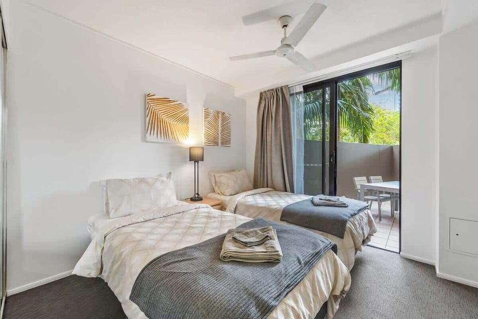 Second bedroom, also opens onto courtyard