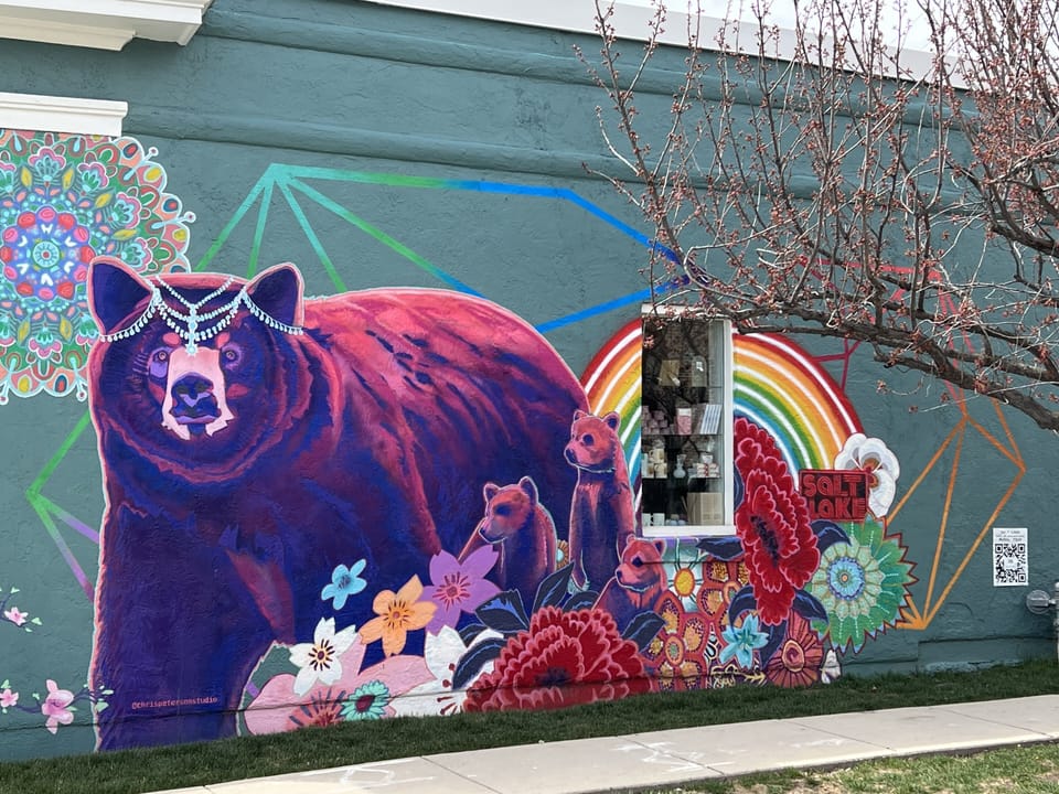 Fun local shops and cool murals at 9th & 9th