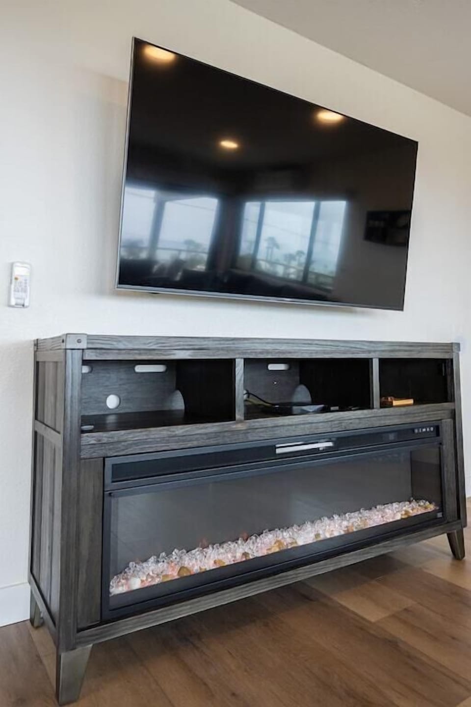 TV and Electric fireplace