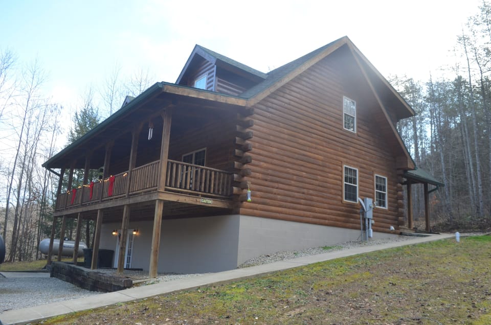 Side view of cabin