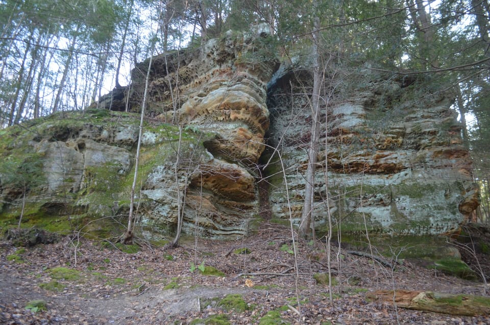 Rock formations on private trail