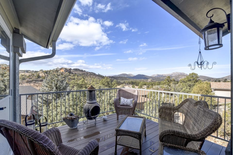 Master Deck (off master bedroom) with wood burning fire pit
