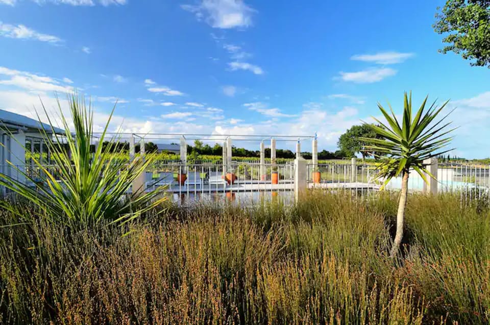 View of pool from the studio terrace