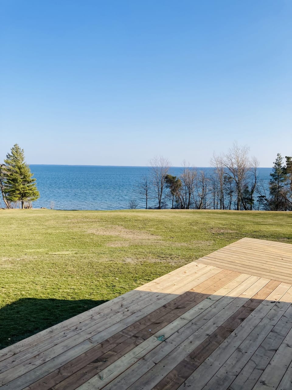 New wrap-around deck looking south
