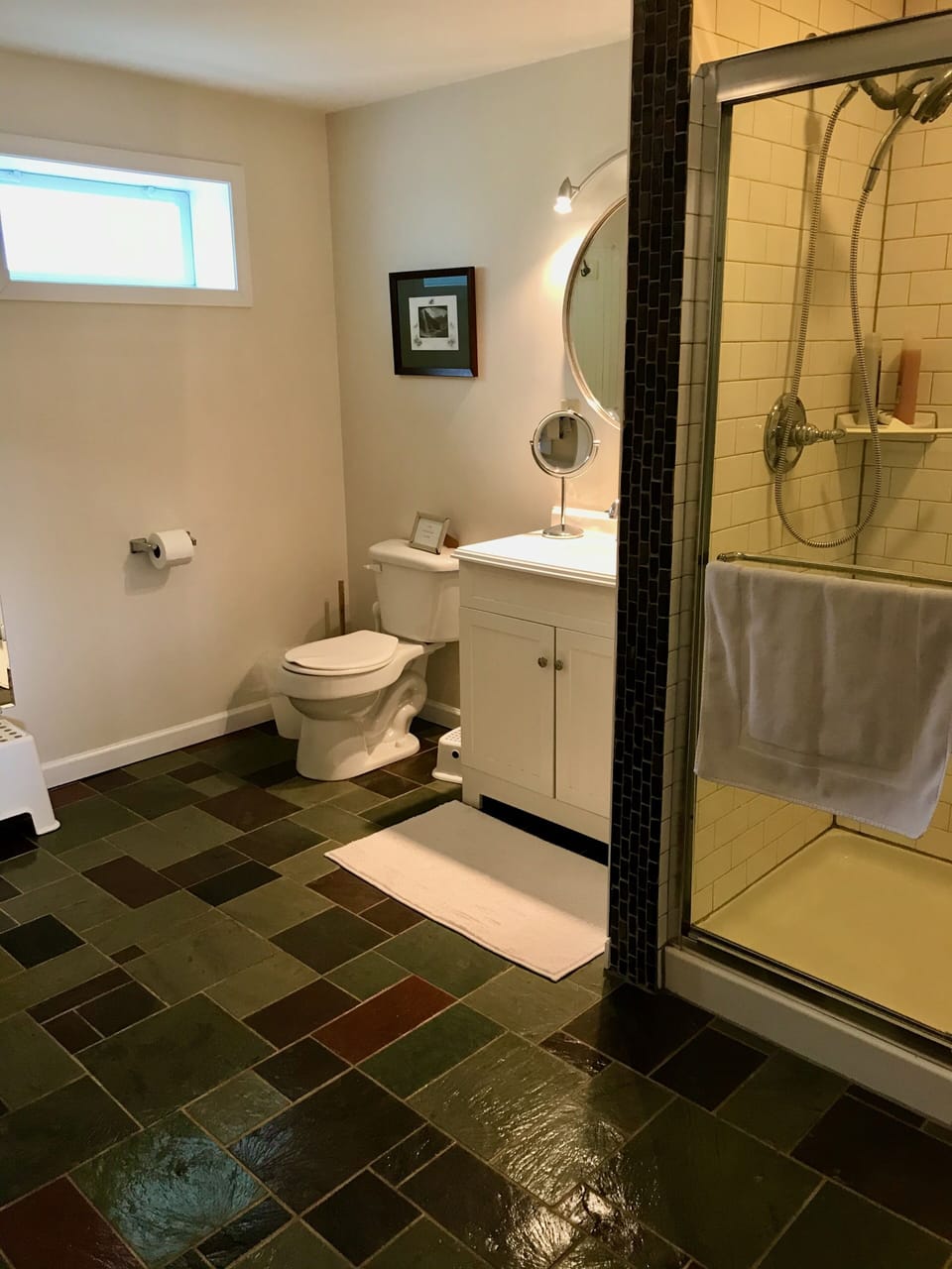 First floor bathroom and shower.