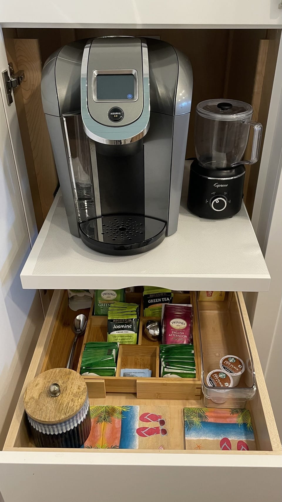 Coffee and tea station
