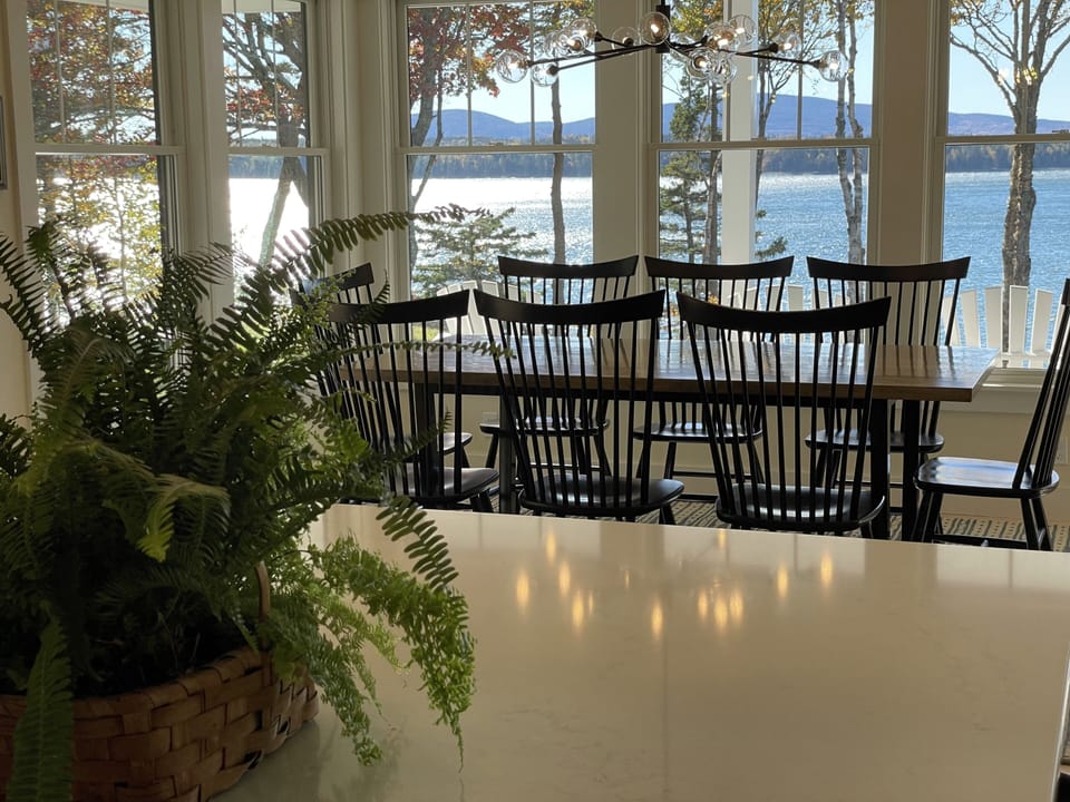 Dining seating for eight.