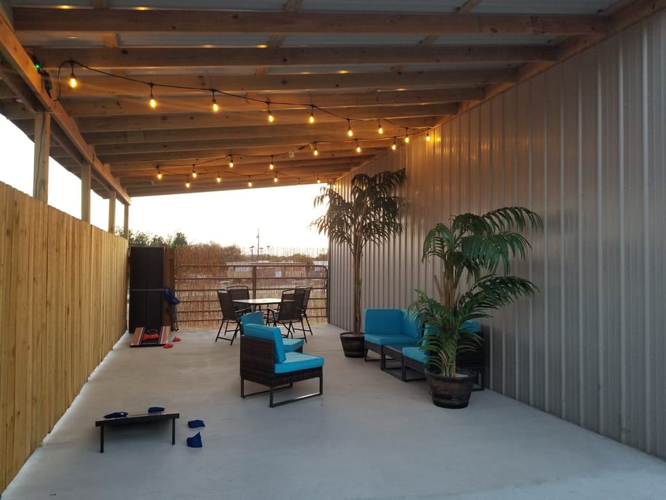 New outdoor space! 15x32 ft.  Great to hang out and grill. 