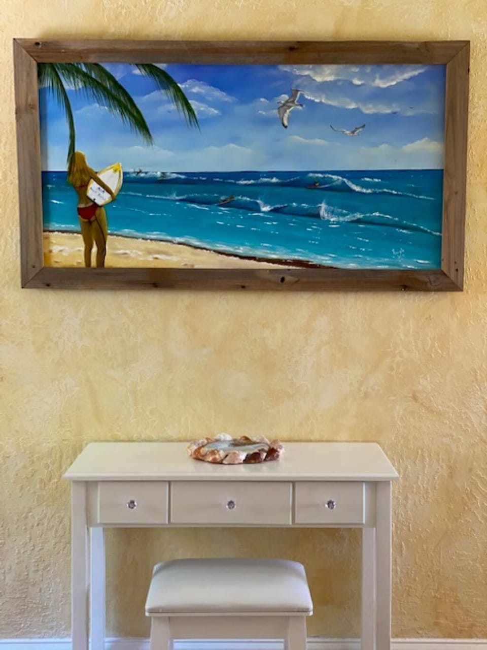 Back Wing Hallway. Local Art is plentiful in this home.