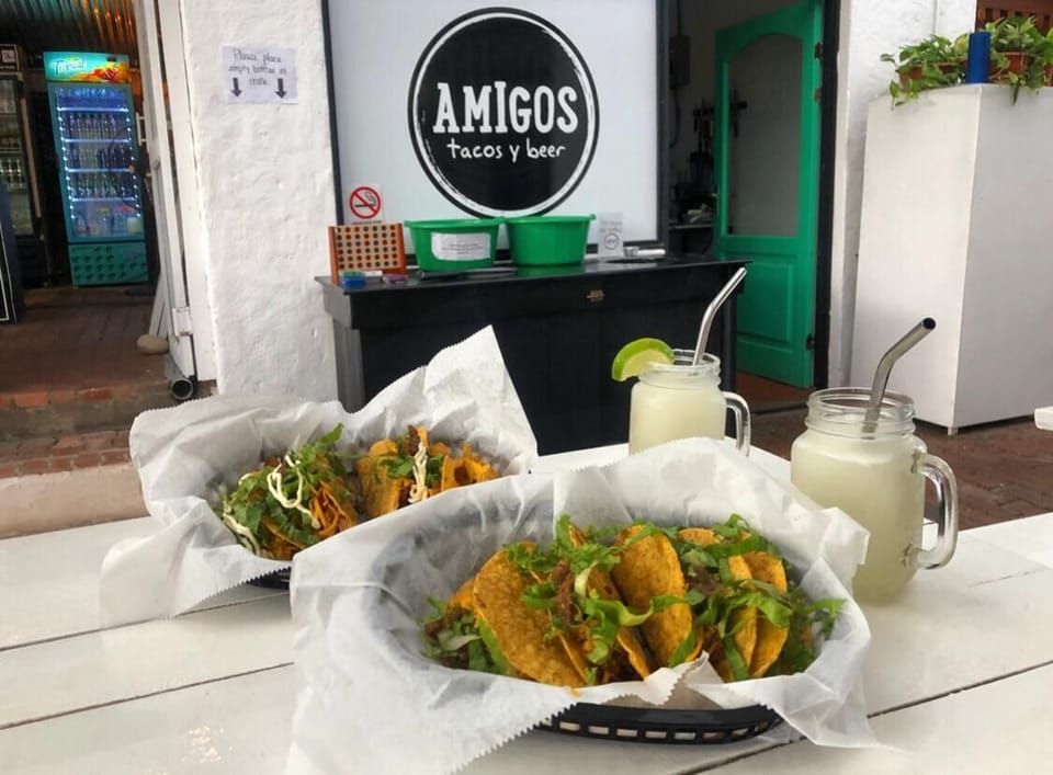 On the way to the condo! Amigos Tacos Y Beer fast casual restaurant.  