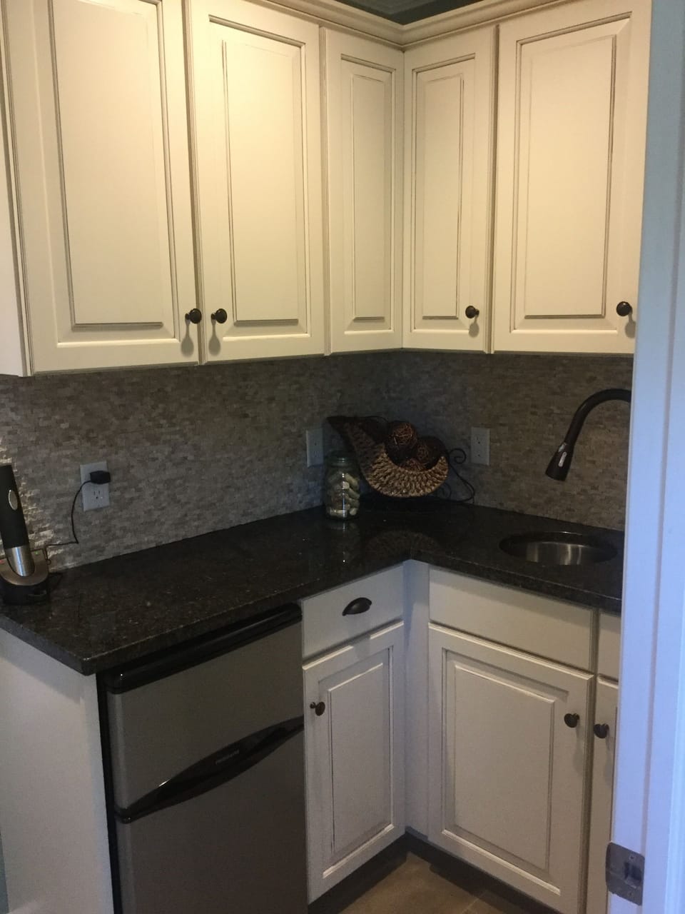 Wet bar with access to backyard