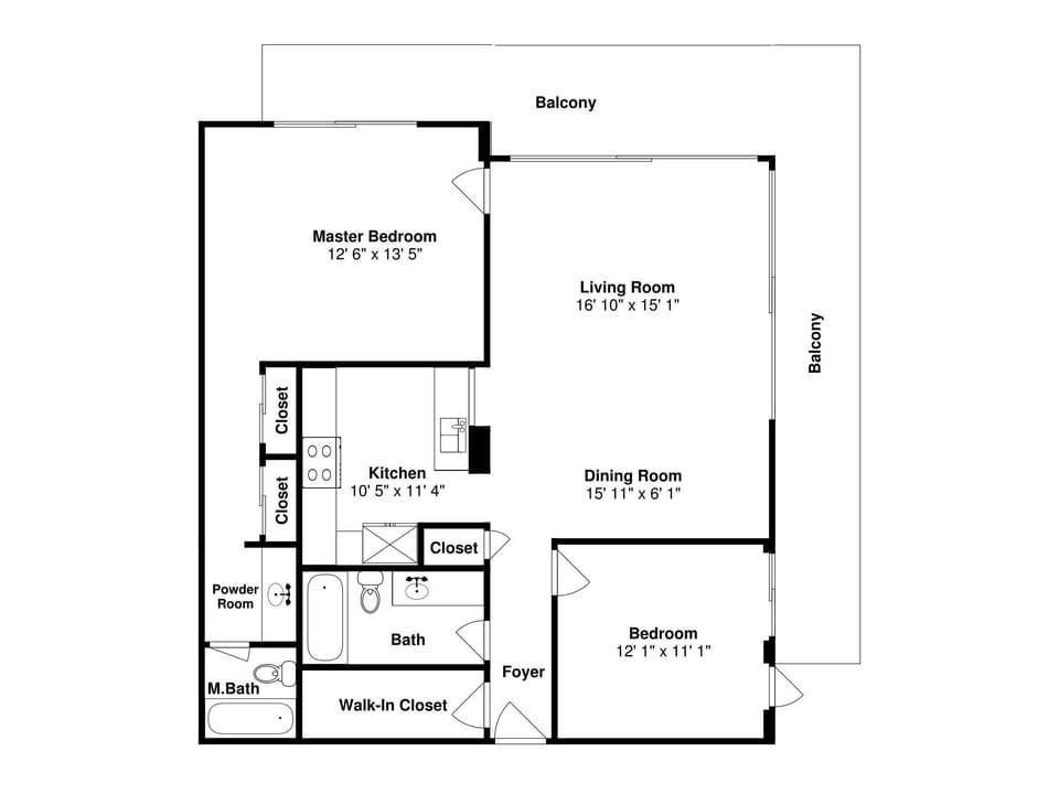 Tristan Towers #11E | Floor Plan
