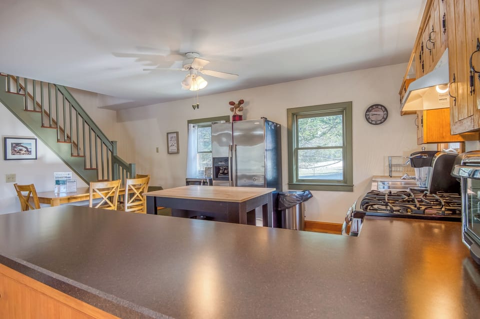 View of kitchen from living area
