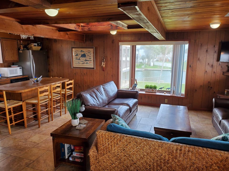Open floor plan ensures everyone is enjoying the time together.