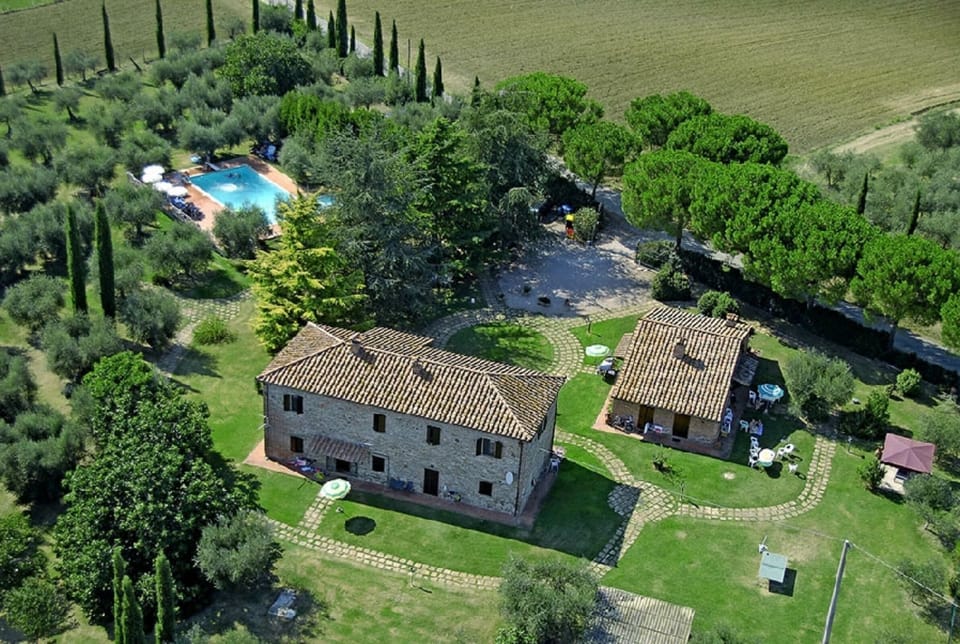 Farmhouse seen from above