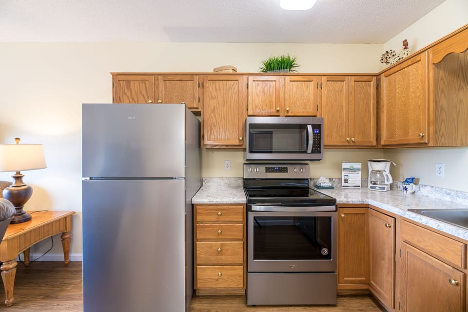 Fully Equipped Kitchen with Stainless Steel Appliances