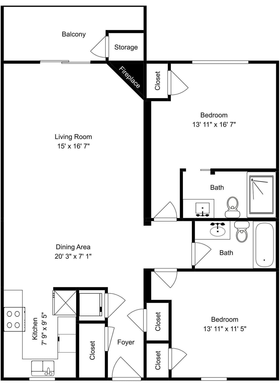 Peaceful River View Cedar Lodge 604 - Floor Plan