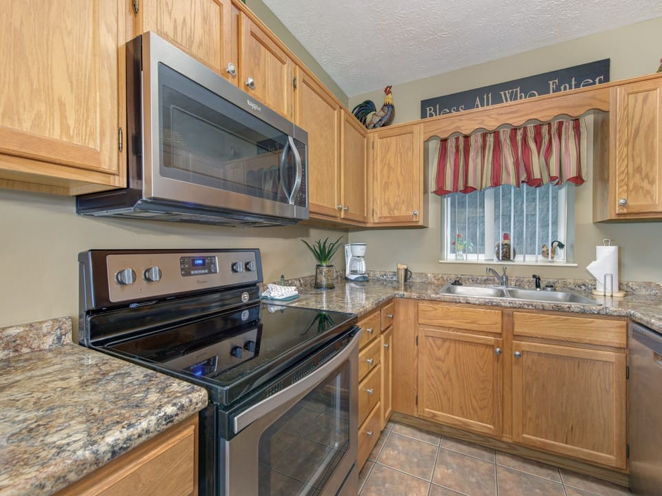 Fully Equipped Kitchen with Stainless Steel Appliances
